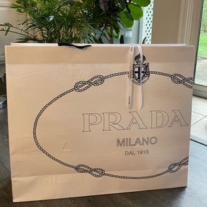 Large Prada empty shopping bag